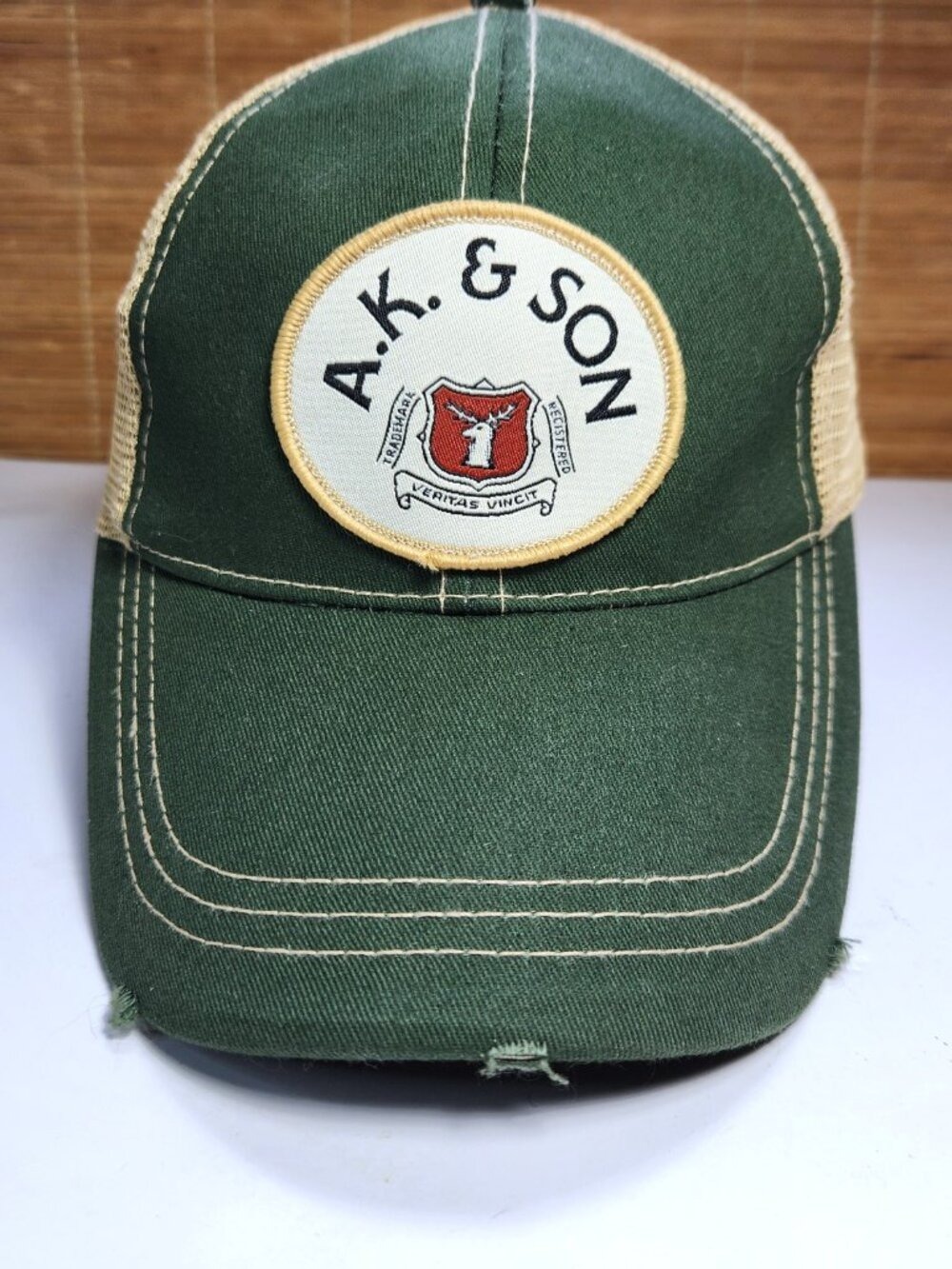 Alexander Keiths Brewery Trucker Hat Green Tan Snapback Nova Scotia Beer Cap